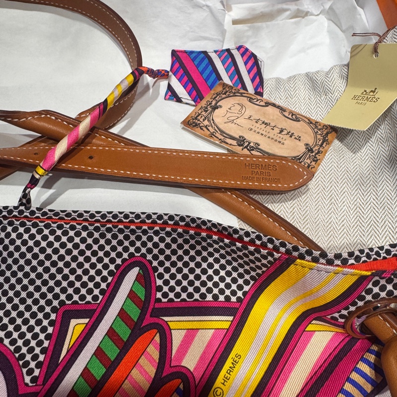 Hermes 彩虹馬絲巾包/稀有圖案/王吉娜古董精品-4