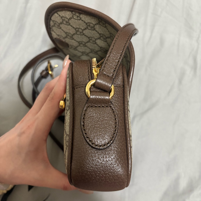 Gucci Ophidia 帆布翻蓋迷你肩背斜背包-4