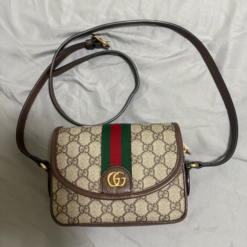 Gucci Ophidia 帆布翻蓋迷你肩背斜背包-6