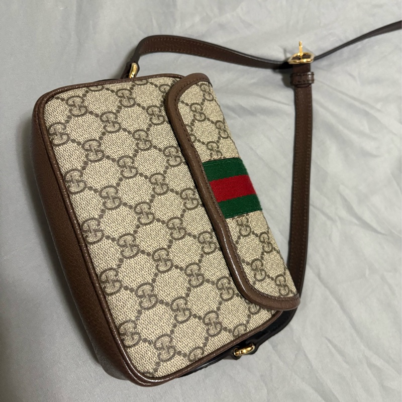 Gucci Ophidia 帆布翻蓋迷你肩背斜背包-7