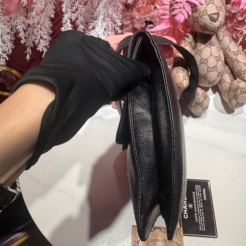 Chanel vintage 荔枝皮粗背帶/男女同款/王吉娜古董精品-6