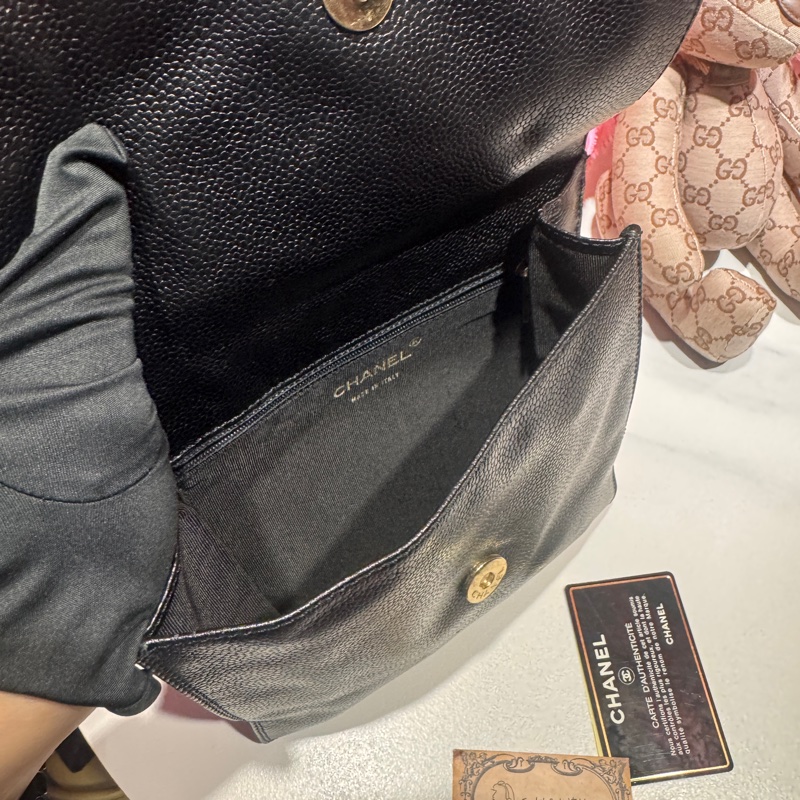 Chanel vintage 荔枝皮粗背帶/男女同款/王吉娜古董精品-8