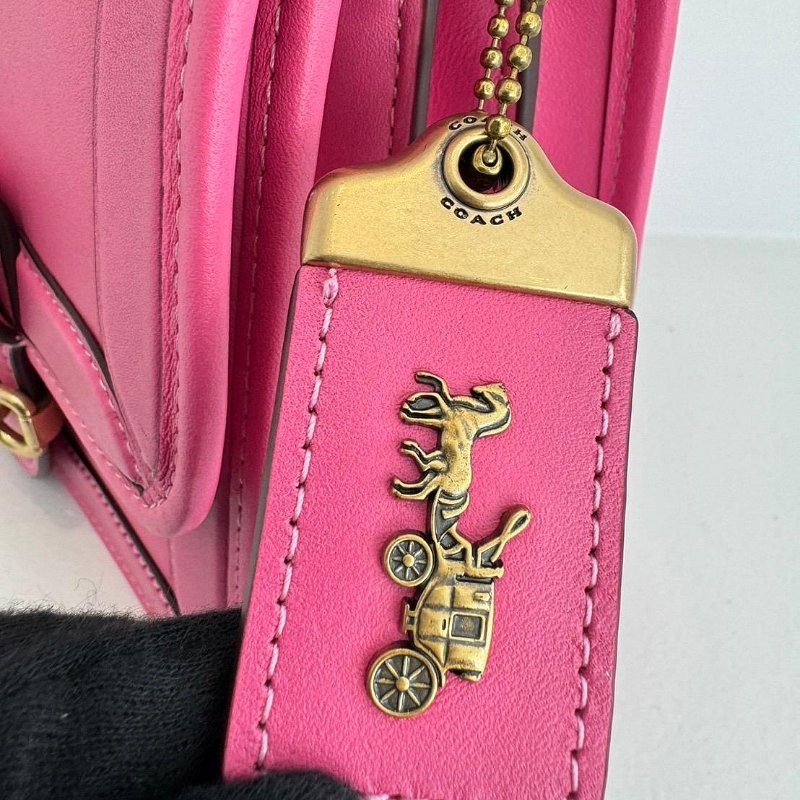 *SHIHNA名牌精品* COACH hero C8449 復古金屬馬車LOGO翻蓋三層兩用包-6