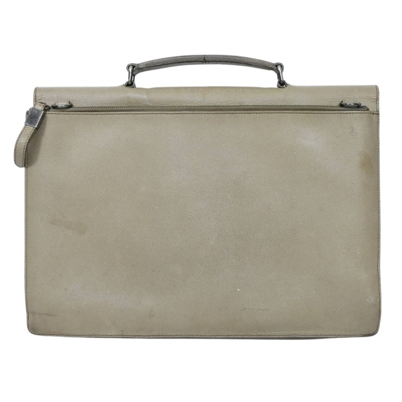 Burnerry Grey Leather Briefcase 巴寶莉淺灰色牛皮公事包-1