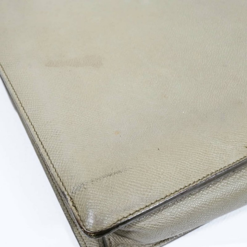 Burnerry Grey Leather Briefcase 巴寶莉淺灰色牛皮公事包-5