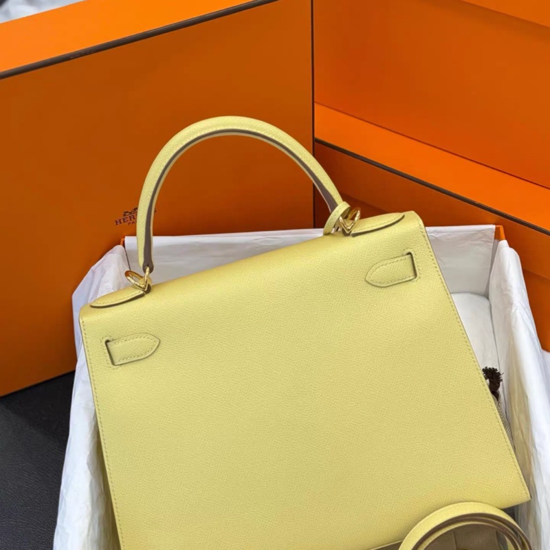 有購証💓 Hermes /愛馬仕 kelly28 小雞黃金扣ep皮z刻-1