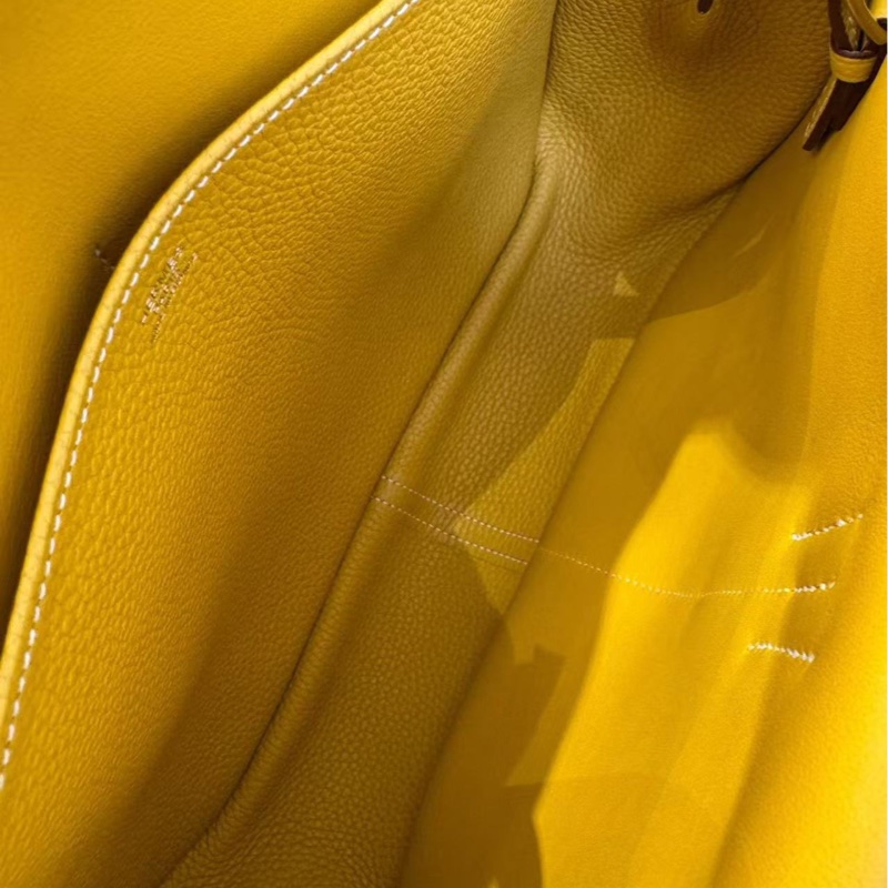 🌈Hermes💛Halzan 31💛9D琥珀黃色銀扣🌟98新🌟Jaune Ambre🌟-2