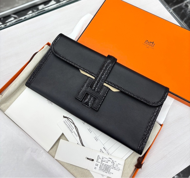 Hermes 黑色Jige Elan 29蜥蜴touch手拿，Y刻，22年票，閒置99新成色-0
