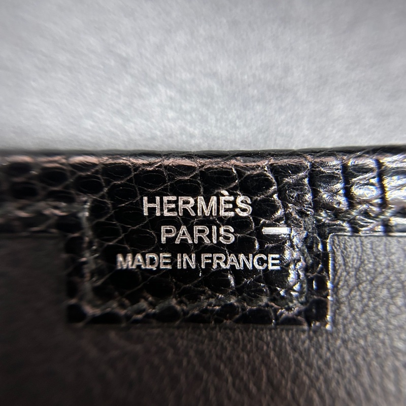 Hermes 黑色Jige Elan 29蜥蜴touch手拿，Y刻，22年票，閒置99新成色-5