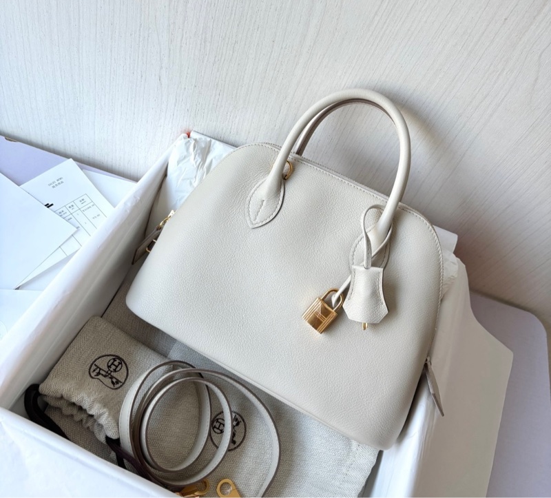 Hermes 8L冰川白（水泥灰）Bolide25，W刻，evercolor，全新闲置24年票全套-3