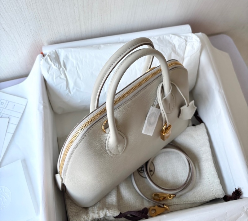 Hermes 8L冰川白（水泥灰）Bolide25，W刻，evercolor，全新闲置24年票全套-4