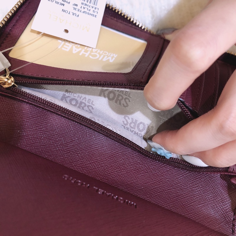 全新✨ MK 長夾 Michael Kors 荔枝牛皮長夾 錢包 皮夾-12