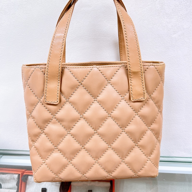 Chanel vivian 奶茶手提包/托特包-1