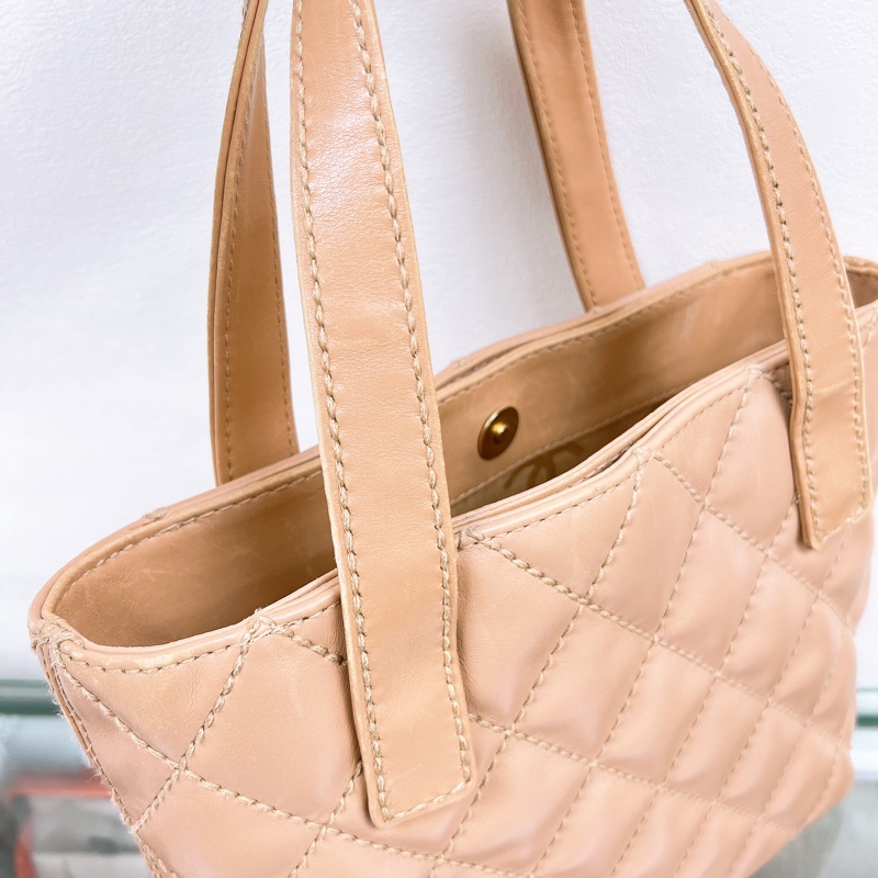 Chanel vivian 奶茶手提包/托特包-4