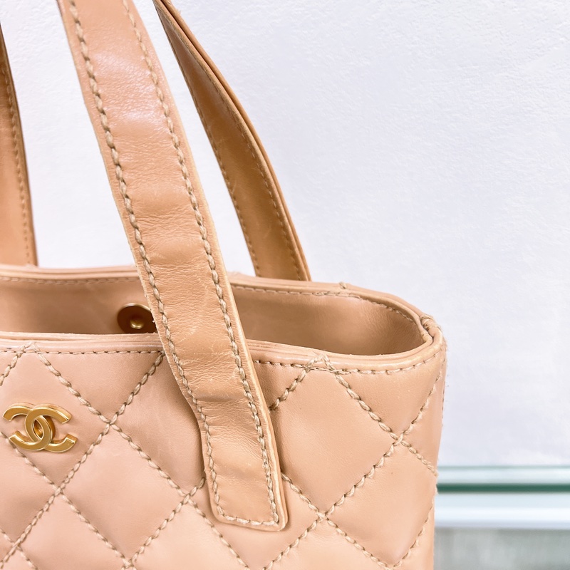 Chanel vivian 奶茶手提包/托特包-6