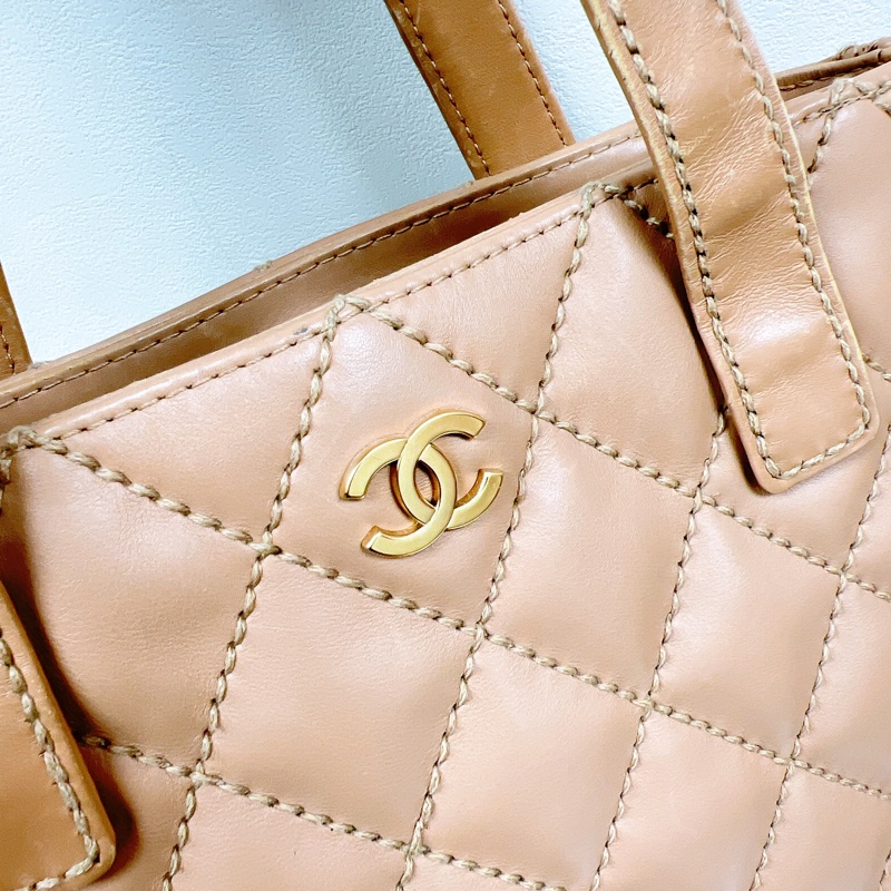 Chanel vivian 奶茶手提包/托特包-8