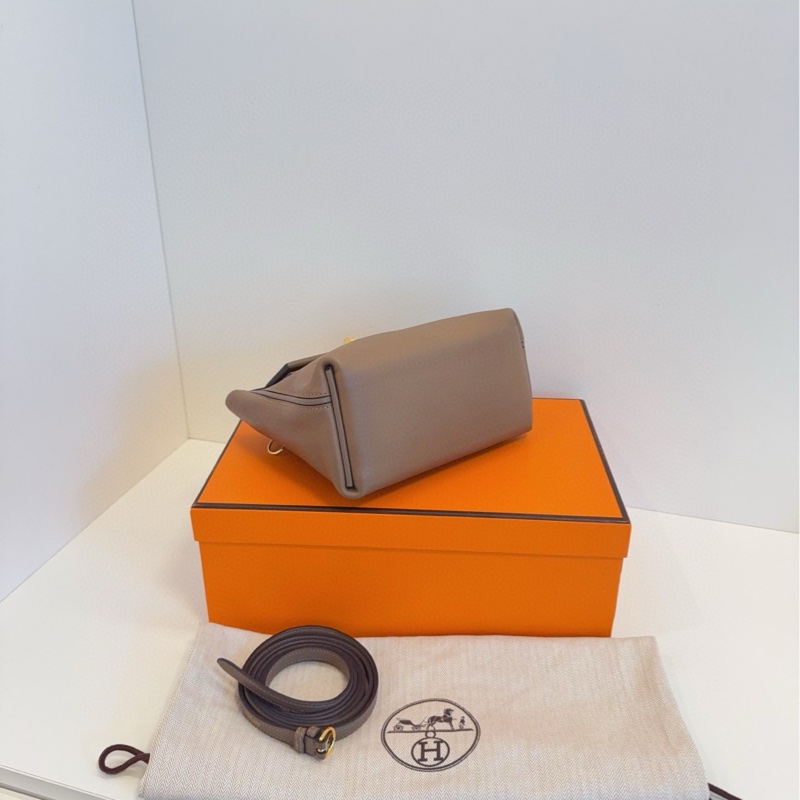 Hermes 2424 mini 威馬犬米拼大象灰 近新閒置-6