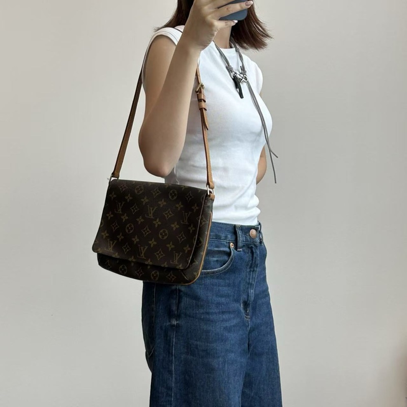 「JL精品代購」 9新 Lv老花王菲包單肩包-1