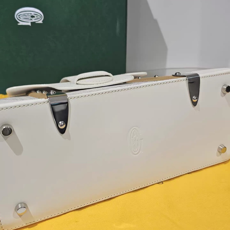 98新 GOYARD戈雅 Saigon 老花滿印盒子包貴婦包 尺寸28,12,20cm 簡約大氣 小清新配色 低調奢華質感滿滿 98新 輕微使用感 配件 塵袋 盒子 毛氈-2