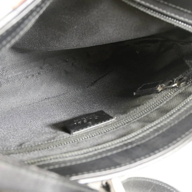 Gucci Black GG Monogram Shoulder Bag 古馳黑色老花帆布單肩包-10