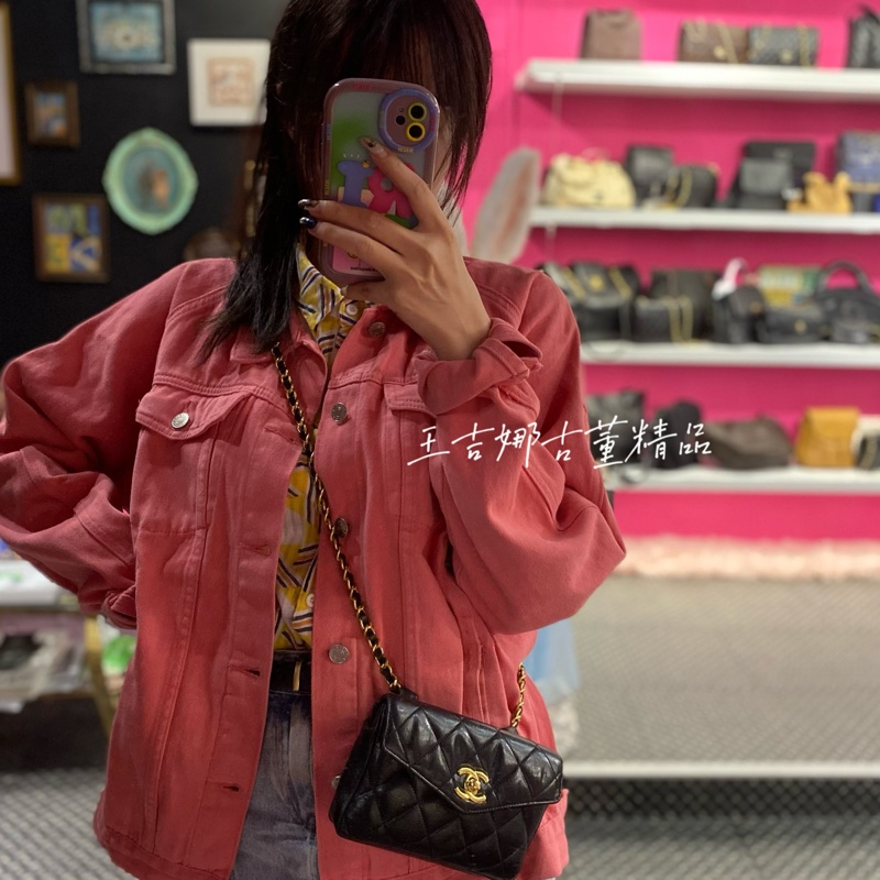 Chanel vintage 深藍腰包/王吉娜古董精品-2
