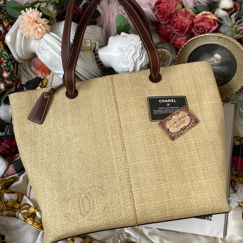 Chanel vintage 竹編包/藤編包/王吉娜古董精品-0