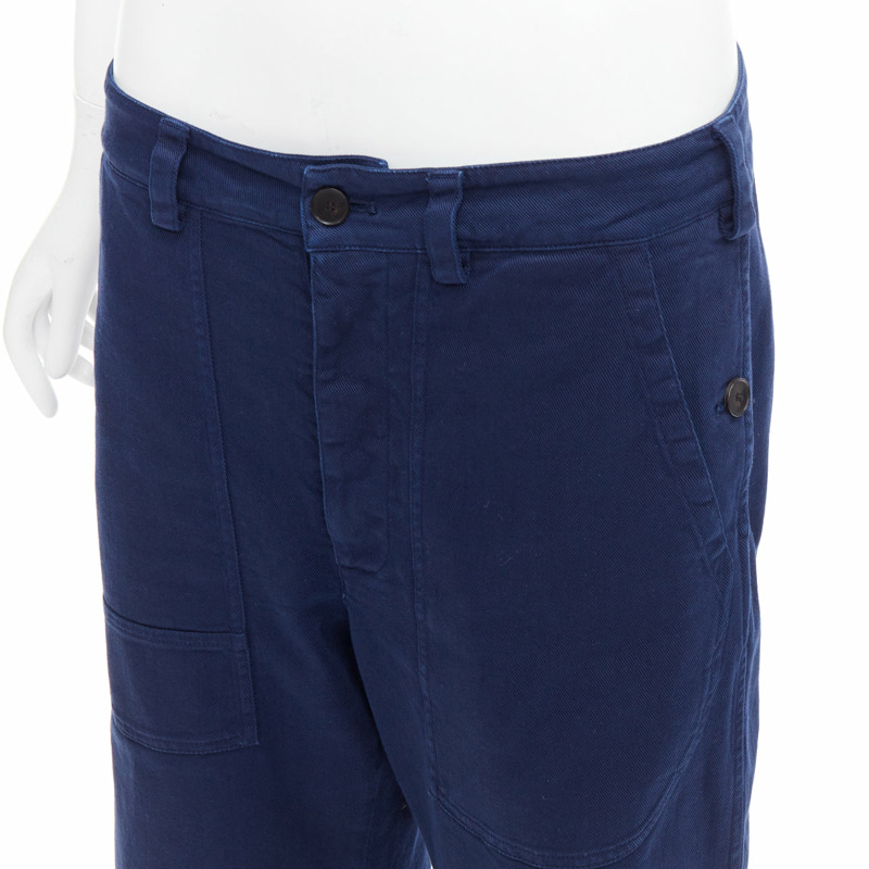 DIOR indigo blue rainbow tie dye hem wide leg cropped jeans FR38 M-6