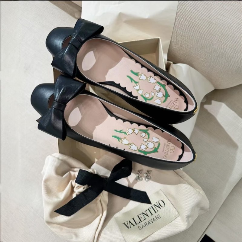 🎉新品好折扣✨Valentino Garavani Bowow 小羊皮蝴蝶結芭蕾平底鞋 IT 36/37/38/38.5/39/40-2