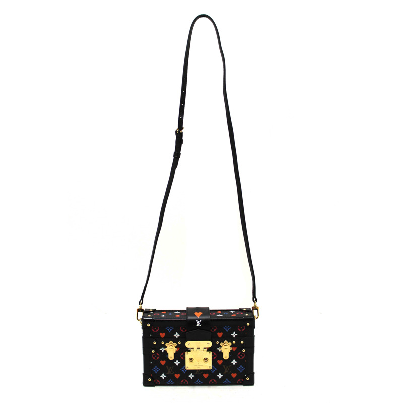 Louis Vuitton Black Monogram Multicolor Game On Petite Malle Clutch Bag-2