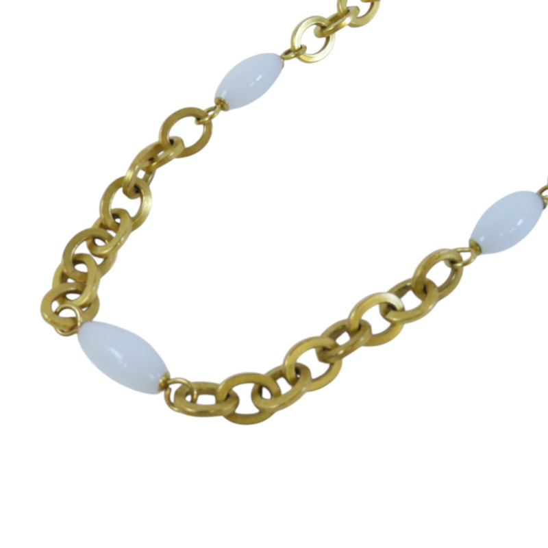 CHANEL 【激減優惠】金屬/PVC Necklace金扣項鏈-3