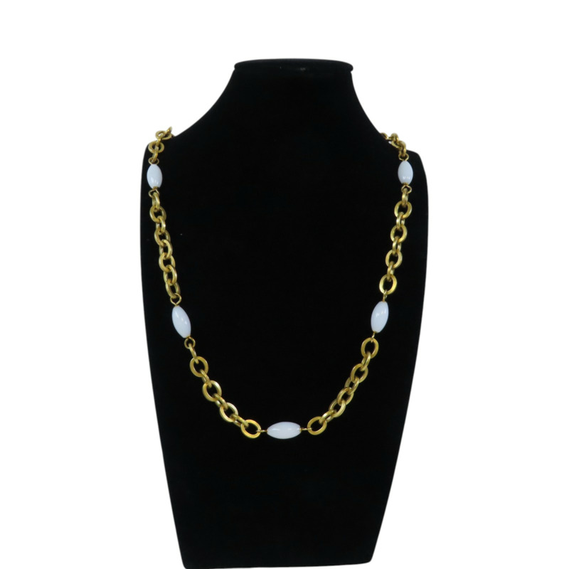 CHANEL 【激減優惠】金屬/PVC Necklace金扣項鏈-8