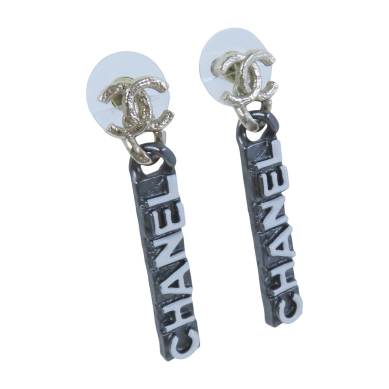 CHANEL 金屬/PVC Earrings金扣耳環-2
