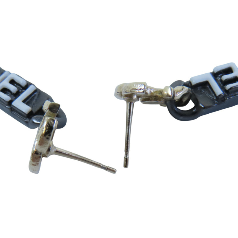 CHANEL 金屬/PVC Earrings金扣耳環-5