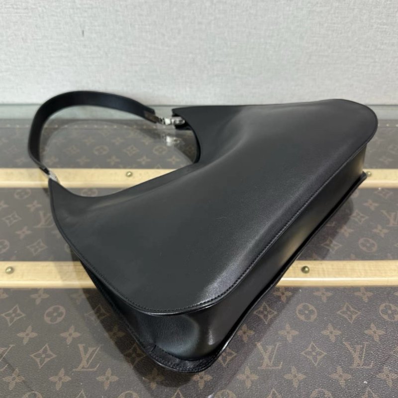 GUCCI 黑銀全皮手提肩背hobo包 31.5*26*7 98新-3