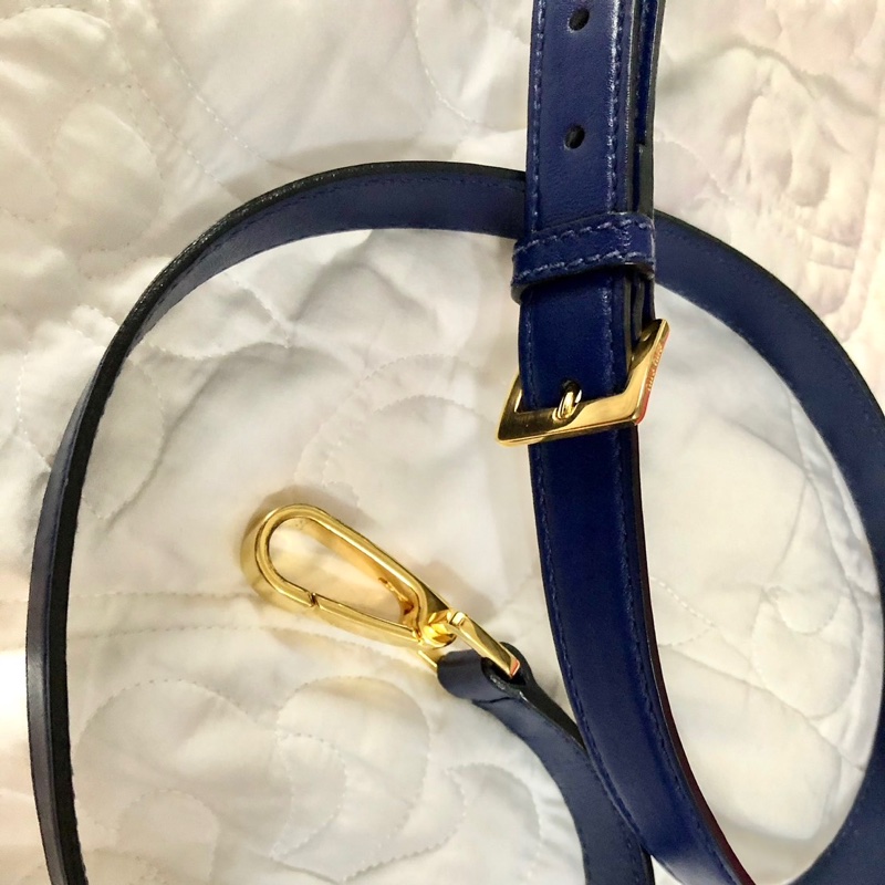 Miu Miu 真品藍色牛皮手提肩揹包-13