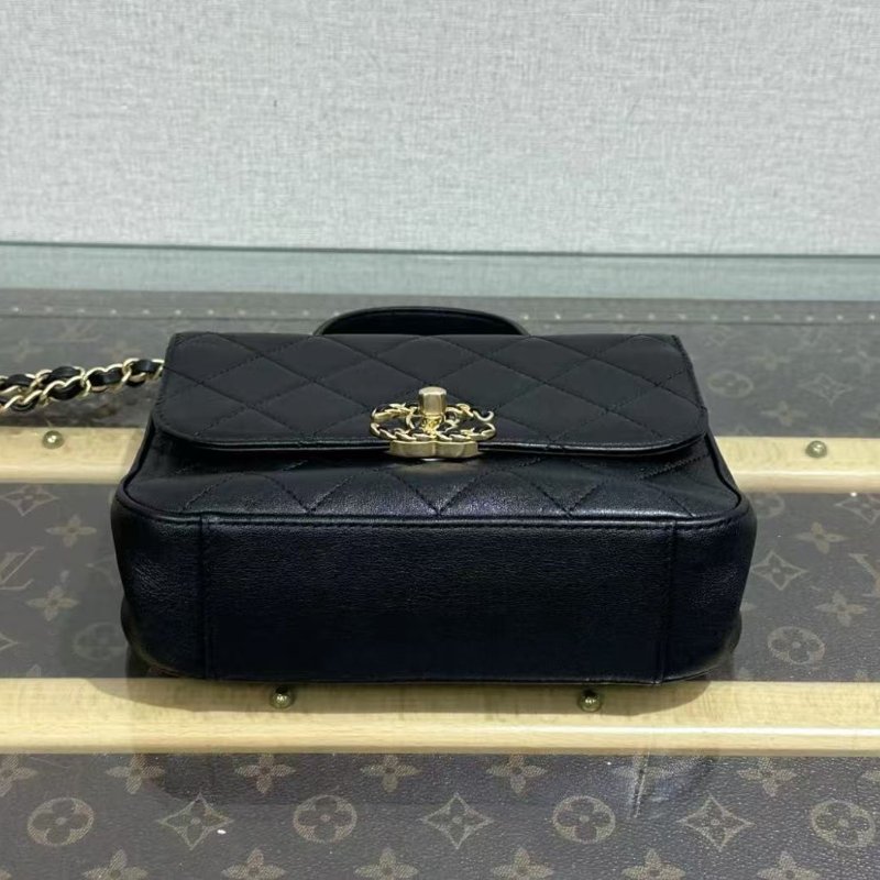 ✨CHANEL 黑金 19bag手提斜背包20*14*6 98新配件塵袋-4
