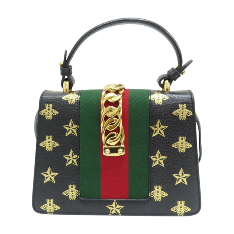 黑色 牛皮 Sylvie 2Way 肩背包 #470270 #470270-1