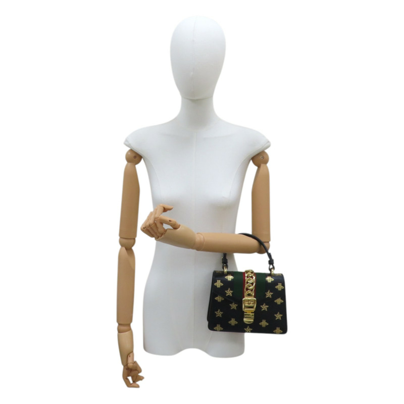 黑色 牛皮 Sylvie 2Way 肩背包 #470270 #470270-10