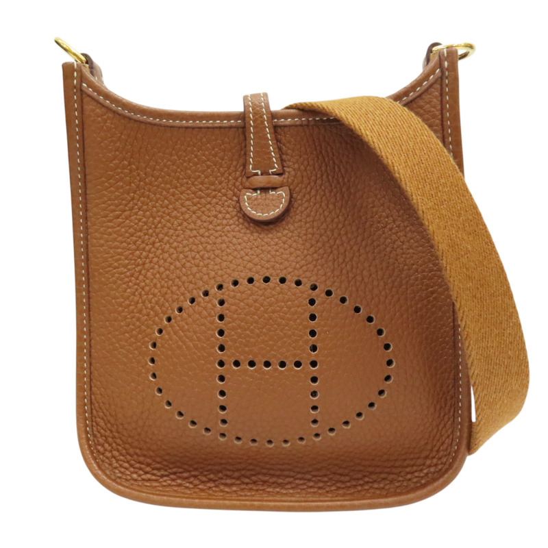 金棕色 TC牛皮 Mini Evelyne 肩背包 Y刻-0