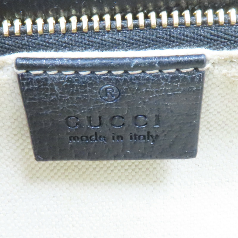 黑色 緹花帆布 1955 Horsebit 肩背包【GUCCI 古馳】 602204-6