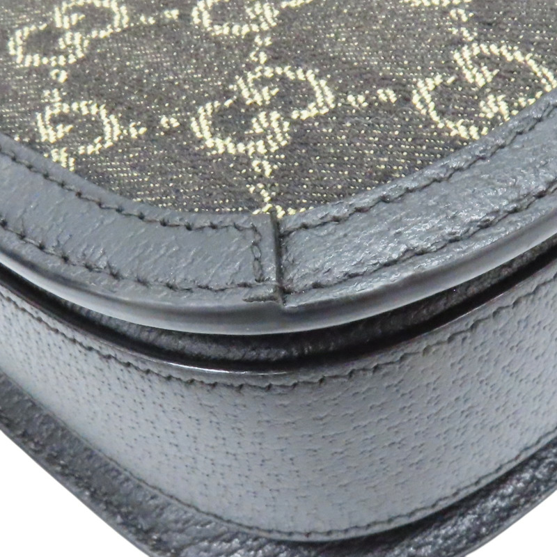 黑色 緹花帆布 1955 Horsebit 肩背包【GUCCI 古馳】 602204-9