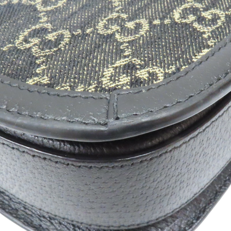 黑色 緹花帆布 1955 Horsebit 肩背包【GUCCI 古馳】 602204-12