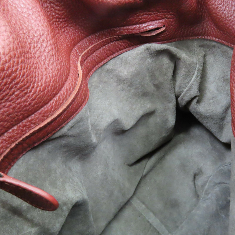 紅色 編織牛皮 單肩包-4