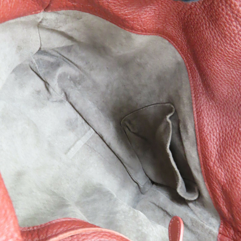 紅色 編織牛皮 單肩包-5