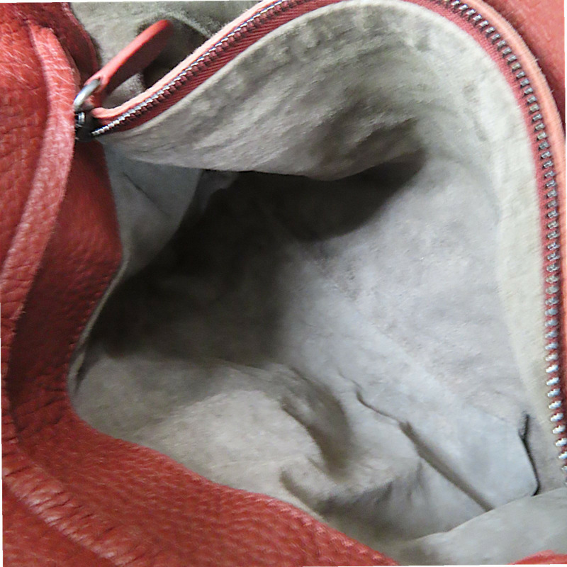 紅色 編織牛皮 單肩包-6