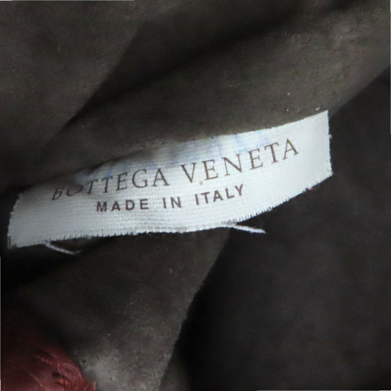 紅色 編織牛皮 單肩包-8