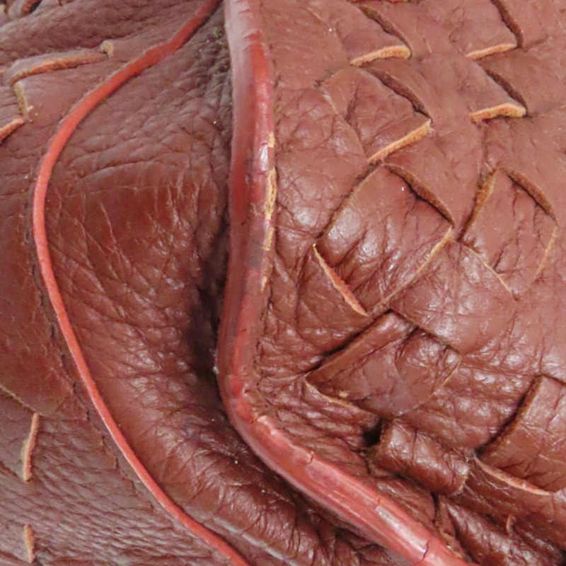 紅色 編織牛皮 單肩包-11