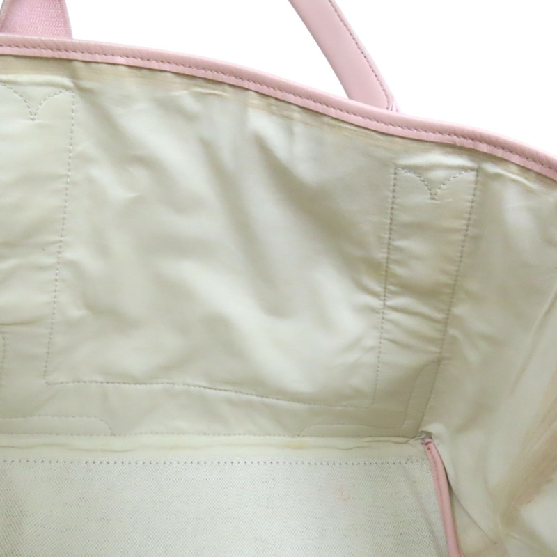 白/粉色 帆布 皮革 Navy Cabas XS 托特包 手提包 339933-5