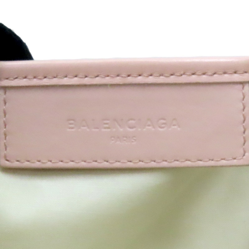 白/粉色 帆布 皮革 Navy Cabas XS 托特包 手提包 339933-8