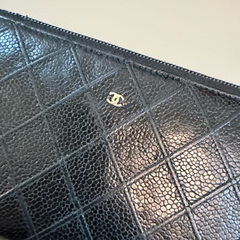 🌸（限時特價🉐）【CHANEL 經典Caviar 荔枝皮菱格紋拉鍊長夾】-6
